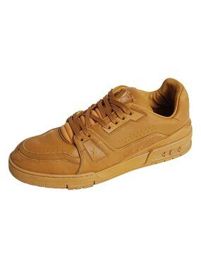Louis Vuitton Sneakers LV Trainers Line Low Cut Lace-up Logo Shoes Leather 9